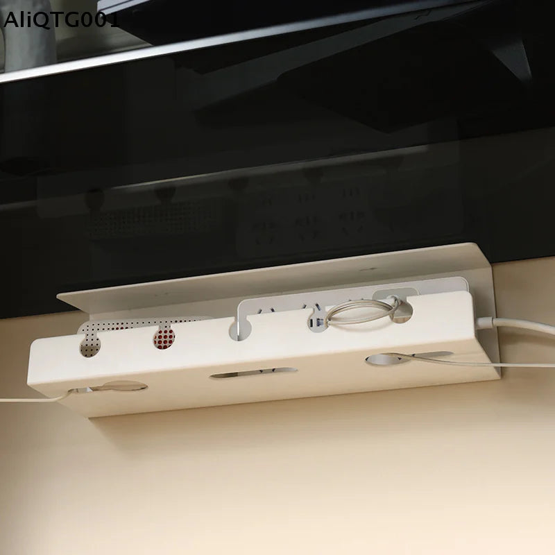 Under Desk Cable Management Tray – No Drill Metal Cord Organizer.