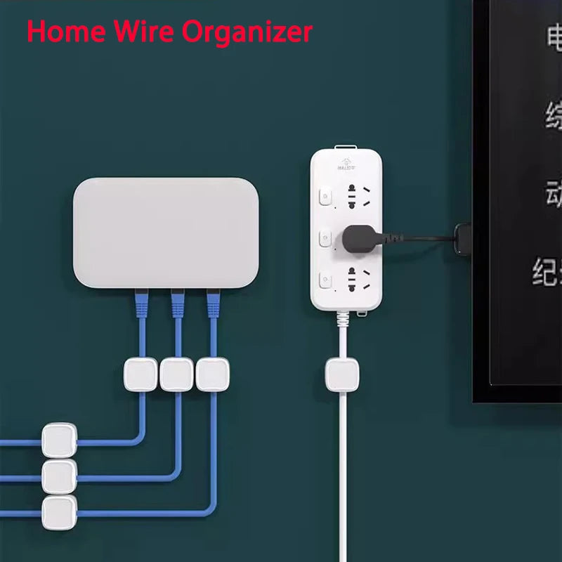 Magnetic Cable Organizer – 12PCS Self-Adhesive Cable Clips