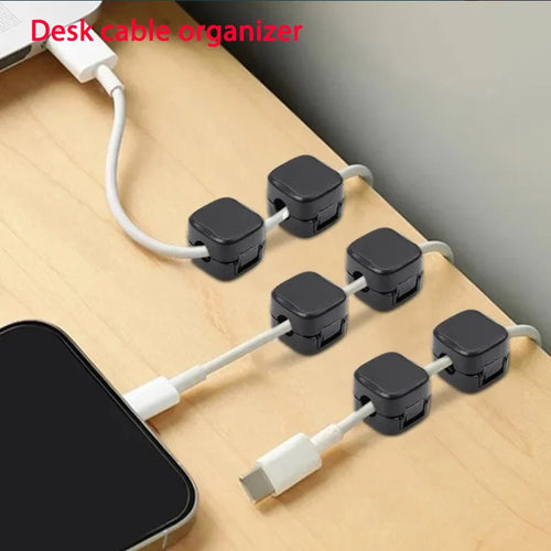 Magnetic Cable Organizer – 12PCS Self-Adhesive Cable Clips