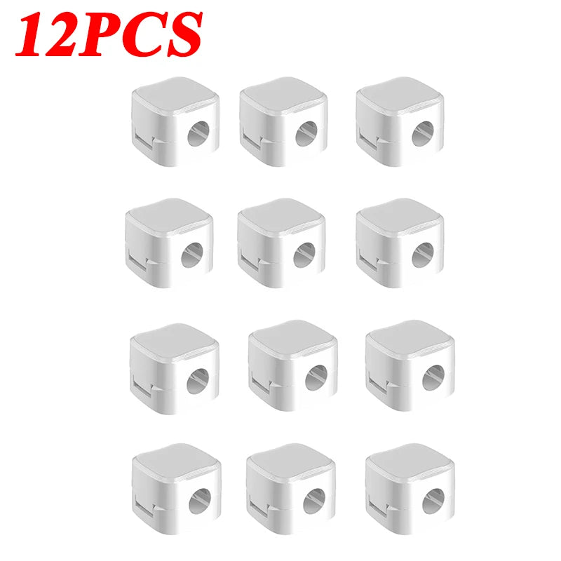 Magnetic Cable Organizer – 12PCS Self-Adhesive Cable Clips