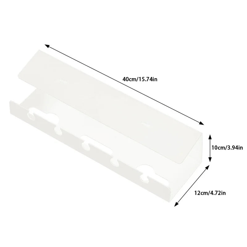Under Desk Cable Management Tray – No Drill Metal Cord Organizer.