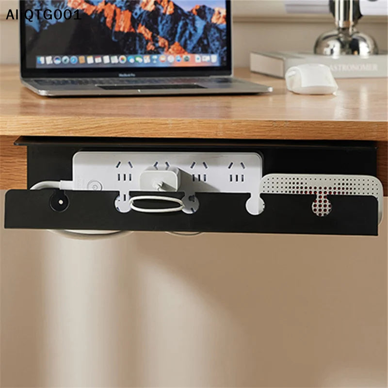 Under Desk Cable Management Tray – No Drill Metal Cord Organizer.